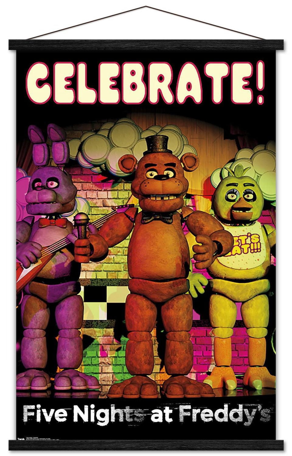 Five Nights at Freddy's - Celebrate Wall Poster with Magnetic Frame
