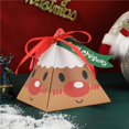 thumbnail image 2 of 50Pcs Christmas Candy Box Cute Santa Claus Snowman Elk Styles Red Ribbon Letter Label Card Packaging Box Portable Triangle Paper Box Christmas Gift Box Party Favors, 2 of 8