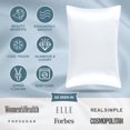 thumbnail image 4 of Bare Home Satin Pillowcase Set - Luxury Pillowcases - Soft and Smooth - Breathable - Zipper Closure - Standard, White, 4 of 8