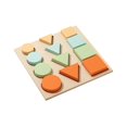 thumbnail image 1 of lionlar Geometric Shape Puzzle Wooden Shape Sorter Learning Materials for Preschool Kids C, 1 of 9