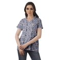 thumbnail image 2 of Moomaya Chemise Tunique Style Enveloppant pour Femmes en Coton Décontracté Col Classique Boutonné, 2 of 6