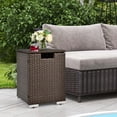 thumbnail image 2 of Costway 16" Rattan Propane Tank Cover Hideaway Side Table 20 lbs Propane Gas Holder, 2 of 10