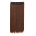 thumbnail image 1 of Rallonge de Cheveux de 23,6 Pouces, Lisse, à Clip, Rallonges de Cheveux Synthétiques avec 5 Pinces par Postiche pour Femmes et Filles, 1 of 6