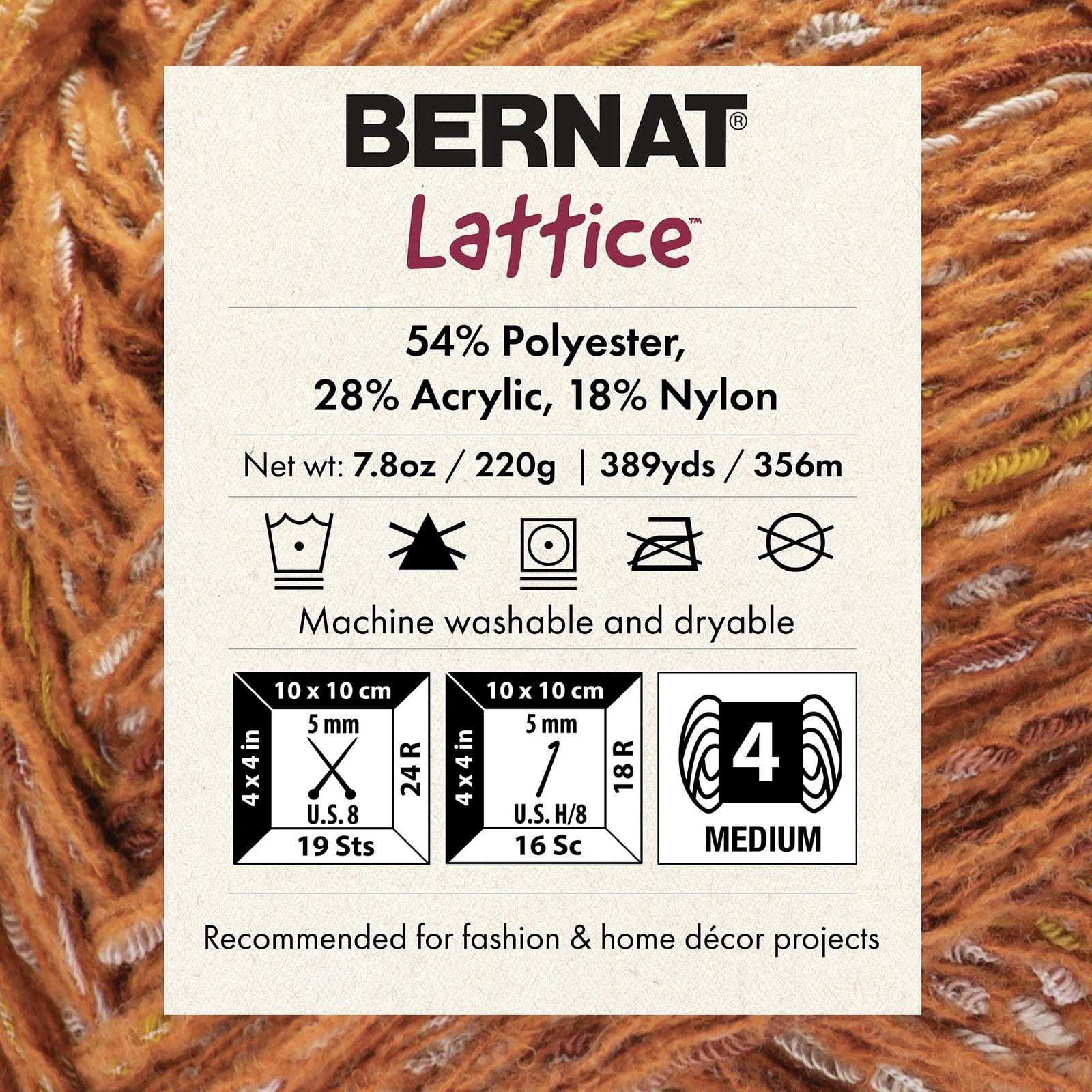 Bernat® Lattice™ #4 Worsted (Medium) Blend fil, 7.8oz/220g 389 Yards