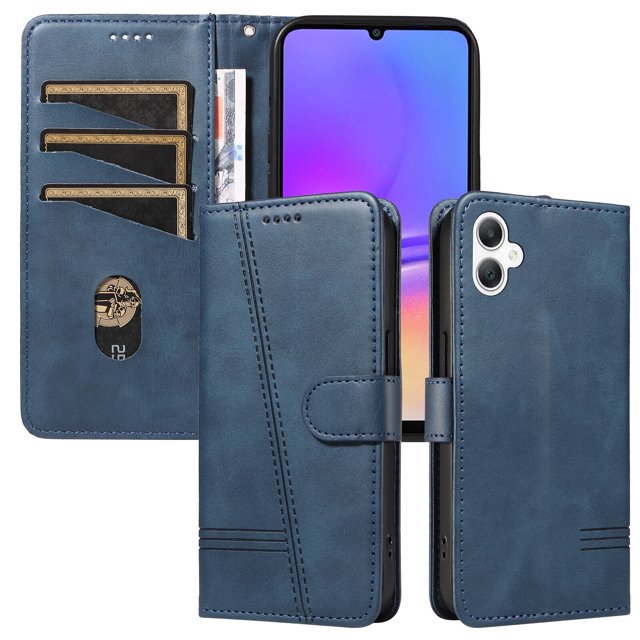 Phone Case for Samsung Galaxy A06 Magnetic PU Leather Card Slots Durable Wallet Cover