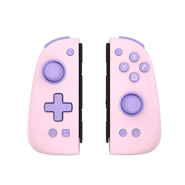 Mobapad S1 Pink HD Split Controllers for Nintendo Switch, Left Right Joypad Replacement with HD Vibration, 6-Axis Gyro, Liquid Silicone Grip for Switch OLED NS NX
