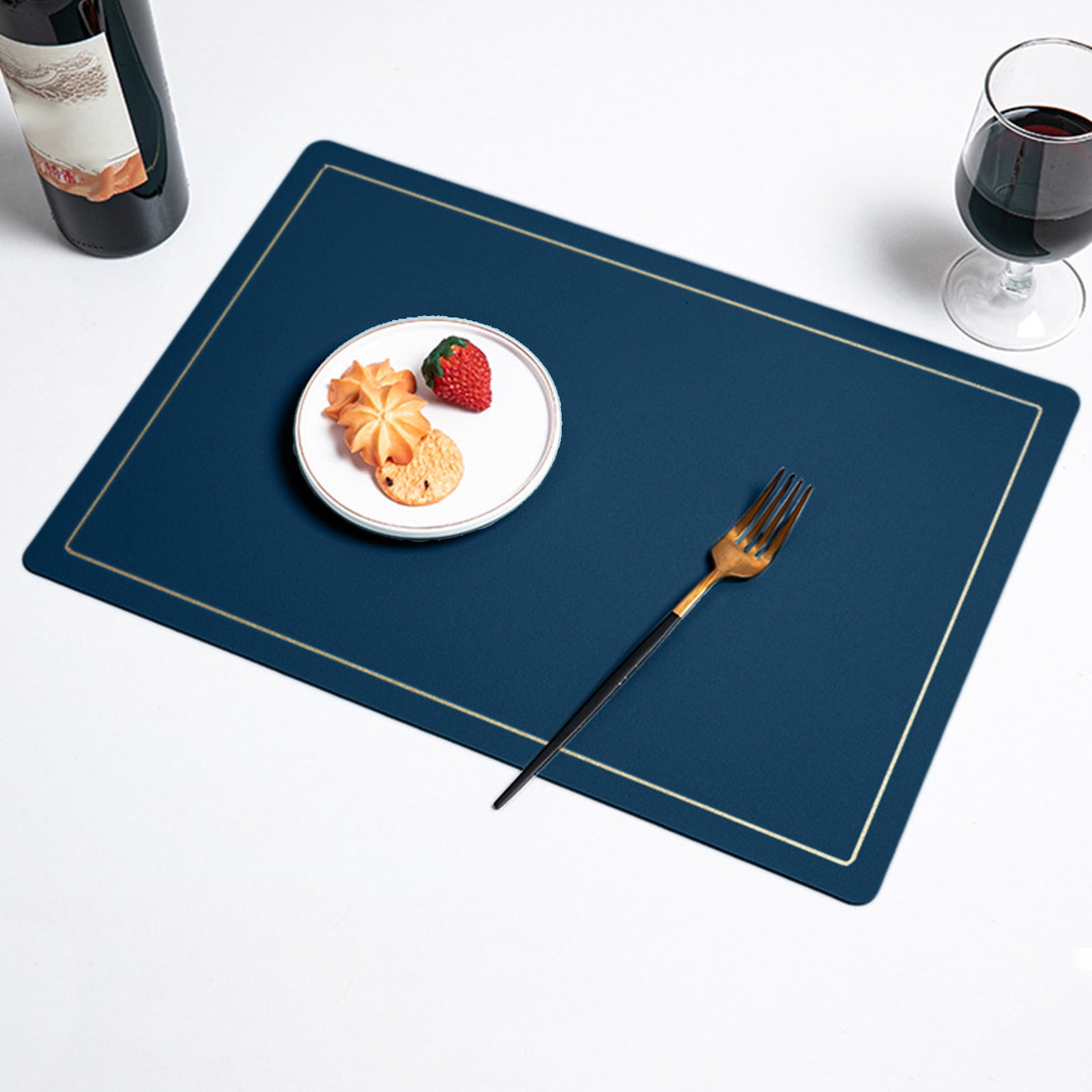 Dining Table Runner,Fashionable and Beautiful Table Runner Leather Placemats Double Sided Western Style Household Heat Insulating Mats,Modern Table Runner