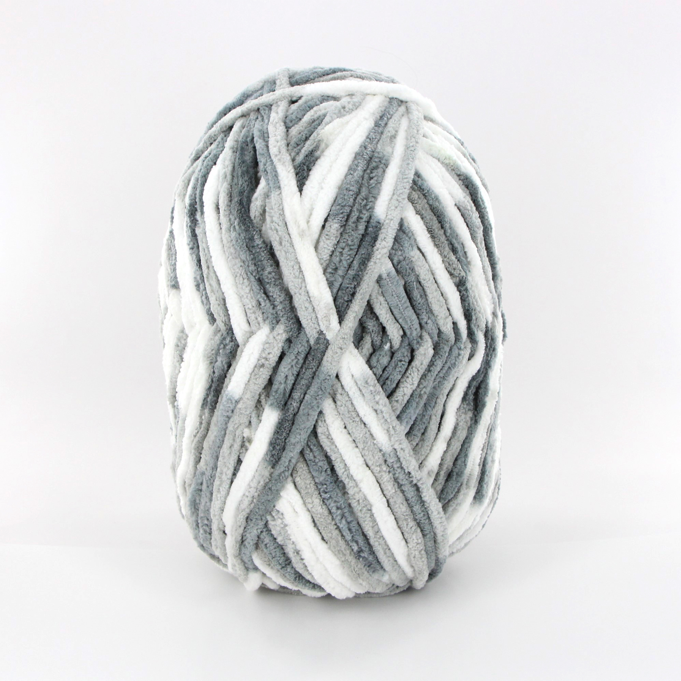 MAINSTAYS Baby Chenille, 201 m (220 yds), 300 g (10.5 oz), 100% Polyester, Baby, Shades of Grey