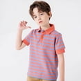 thumbnail image 1 of Chemise Polo pour Garçons, Chemise Rayée, Chemise de Rugby pour Garçons, Chemise à Boutons pour Garçon, Chemise à Manches Courtes pour Garçon, Tenue pour Garçons 7-8 Ans, 1 of 7