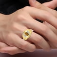 thumbnail image 3 of RYLOS 14K Yellow Gold Ring 8X6MM Oval Gemstone & Diamond Unisex Rings Tiger Eye November Birthstone Ring Size 11, 3 of 7