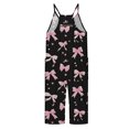 thumbnail image 5 of Girls Romper Bow Print Jumpsuits Rompers for Girls Spaghetti Strap Rompers with Pockets Cute Teen Clothes 13-14 Y, 5 of 5