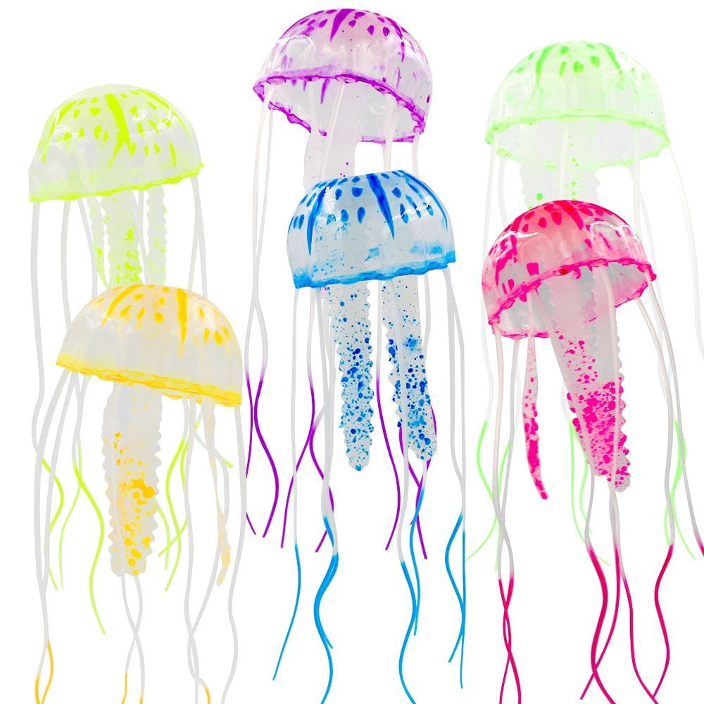 Fish Tank Decorations Glowing Effect Aquarium Decor, Artificial Jellyfish Ornament Decoration for Aquarium Fish Tank