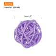 thumbnail image 2 of Unique Bargains 12 Pcs Wicker Rattan Balls Decorative Balls 1.2Inch for Vase Fillers ,Wedding ,Party ,Light Purple, 2 of 5