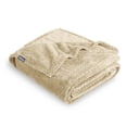 thumbnail image 1 of Bare Home Microplush Fleece Textured Blanket - 300 GSM - Fuzzy Microfleece - Soft & Plush - Throw, Oyster, 1 of 6