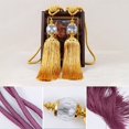 thumbnail image 3 of 2xluxury Embrasses de Rideaux Attaches en Corde Embrasses à Franges Embrasses Décor de Perles Paire, 3 of 7