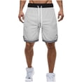 thumbnail image 1 of Shorts pour Hommes en Solde, Shorts Légers pour Hommes Shorts Décontractés pour Hommes Shorts en Molleton pour Hommes Shorts de Mise en Forme pour Hommes Short de Pyjama pour Hommes, Gris, 4TG, 1 of 3