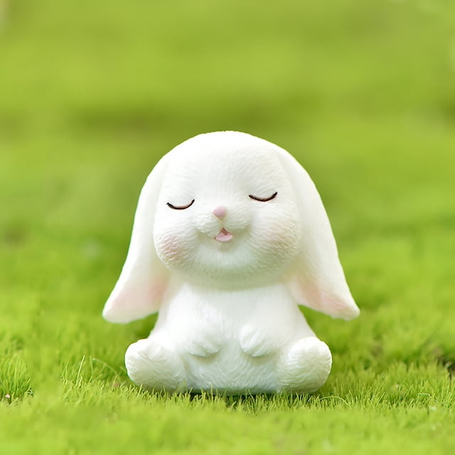 RXIRUCGD Small Animal Cute Rabbit Gardening Succulents Resin Decorative Ornaments