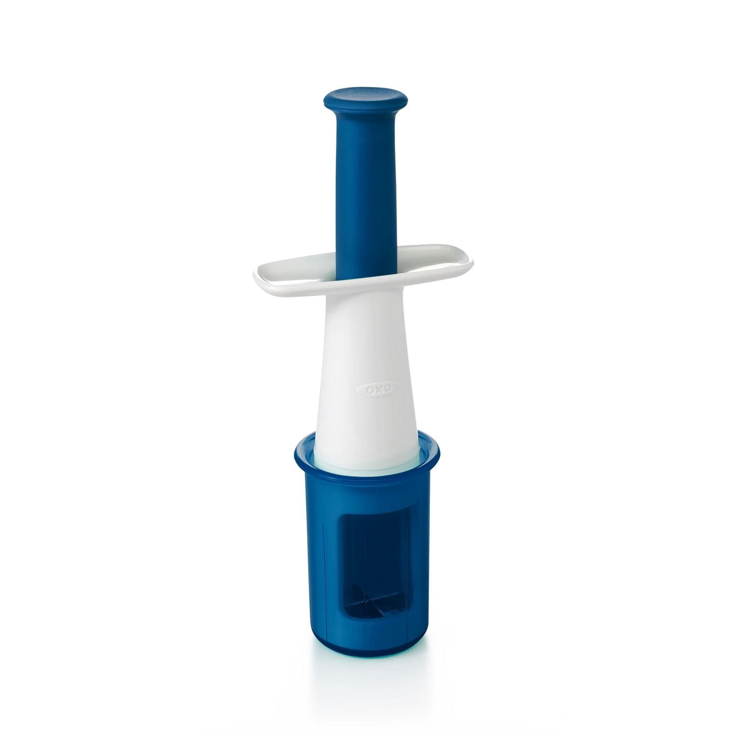 OXO Tot - Grape Cutter Navy - Fruit and Veggie Divider with Stainless Steel Blades - Slicer for Toddlers Babies - Kitchen Accessories