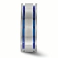 thumbnail image 3 of Edward Mirell Titanium Double Groove Blue Anodized 8mm Band Size 8, 3 of 4