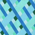 thumbnail image 1 of Ahgly Company Machine Washable Indoor Square Transitional Dark Turquoise Green Area Rugs, 7' Square, 1 of 7