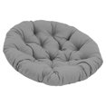 thumbnail image 2 of DOLITY Coussin de Siège Extérieur de Remplacement 2x Coussins de Chaise Ronds 24po X 24po Siège de Patio Gris Rouge, 2 of 9