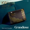 thumbnail image 4 of Pure Egyptian Cotton Sheets King Size High Thread Count Sheets King PC Luxury Hotel King Size Sheets Set Deep Pocket Sateen Weave Cooling Bed Sheet Sets, 4 of 9