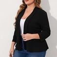 thumbnail image 3 of AherBiu Plus Size Blazer Jackets for Women Open Front Ruffle Lapel Business Casual Office Work Outwear, 3 of 6
