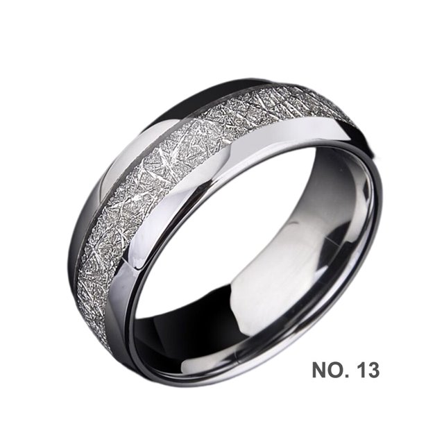 Langgg Stainless Steel Ring Jewelry Delicate Rings Dressing Up Decorative Accessory for Wedding Engagement Party Daily Working Gold Size 6 Silver Size 13
