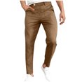 thumbnail image 2 of EOYWHK Mens Swim Trunks Linen Pants Straight Leg Trouser Compression Fit Dress Pants Solid Color Running Hiking Pants, 2 of 6