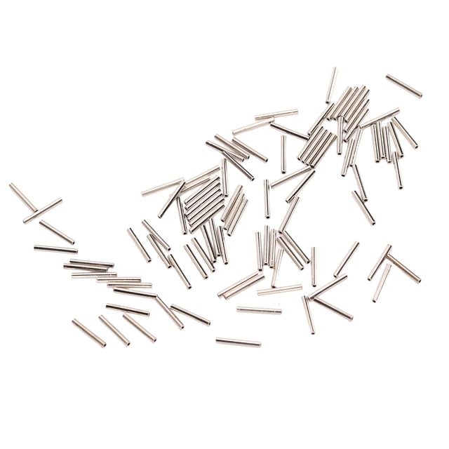 Ensemble de Manchons à Écraser pour Baril Simple de Pêche, 100 Pcs Kit de Manchons à Écraser pour Baril Simple Kit de Connecteur de Manchons à Écraser en Acier Inoxydable pour la Pêche