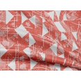 thumbnail image 4 of oneOone Rayon Dark Peach Fabric Texture & Triangle Geometric Dress Material Fabric Print Fabric By The Yard 56 Inch Wide, 4 of 5