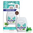 thumbnail image 1 of GuruNanda Expandable Waxed Dental Floss for Gentle Deep Cleaning Wide Teeth Flossing - Peppermint Flavor - 55 Yards, 1 of 5