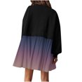 thumbnail image 3 of EQWLJWE Mode Chandail Décontracté Surdimensionné pour Femmes Couleur Dégradée Robe à Manches Longues Col Rond Mini-Robes Patchwork pour Dames Robes d'Automne pour Femmes 2023, 3 of 6