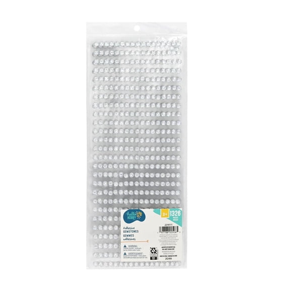 Hello Hobby Clear Round Adhesive Gemstone Stickers 6mm - 1326 Piece