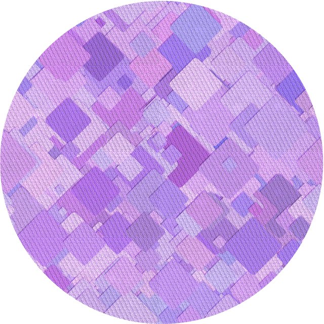 Ahgly Company Tapis de Zone Rond Transitionnel Violet pour Intérieur Lavable à la Machine, 3 Pieds Rond