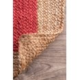 thumbnail image 4 of Indian Handmade Braided Inner Red Natural Jute Area Rug, Home Décor Rug, Jute Rug for Bedroom, Dining Room, living room, Doormat Rug Size - 9' x 12' Oval (270 cm x 360 cm), 4 of 4