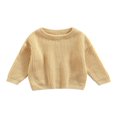 thumbnail image 1 of Toddler Boys Girls Knit Sweater Oversized Sweatshirt Fall Winter Pullover Tops, 1 of 6