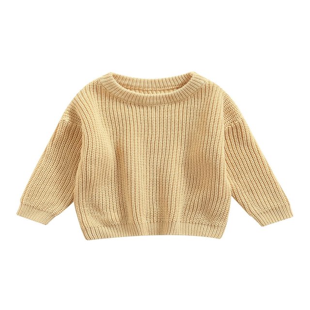 Toddler Boys Girls Knit Sweater Oversized Sweatshirt Fall Winter Pullover Tops