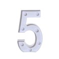 thumbnail image 2 of EGNMCR Alphabet LED Digital Lights Light Up White Plastic Digital Standing Hanging 5 Digital light, 2 of 2