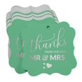 thumbnail image 3 of Inkdotpot Real Silver Foil Thanks From The New Wedding Tags Favor Bracket Shape Hang Pack Of 50 Paper Tags, 3 of 7