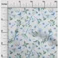 thumbnail image 2 of oneOone Cotton Poplin Blue Fabric Florals Craft Projects Decor Fabric Printed By The Yard 56 Inch Wide, 2 of 4