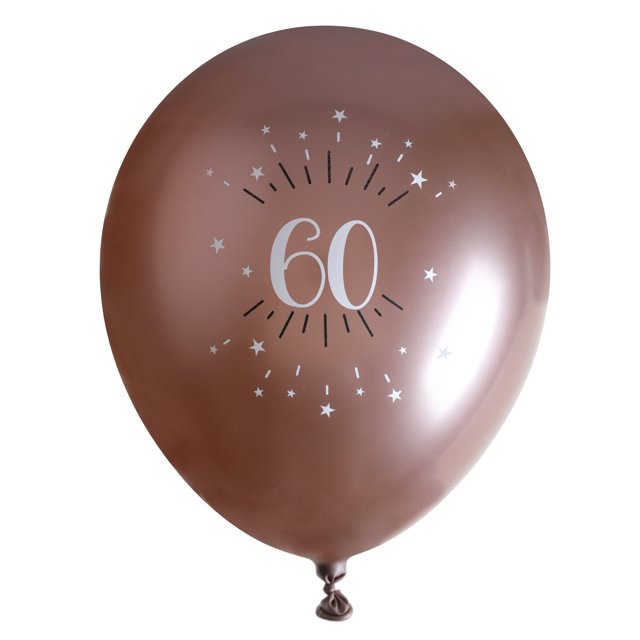 Premium 60th Birthday Pink Gold Latex Balloons - Durable, Vibrant & Eco-Friendly
