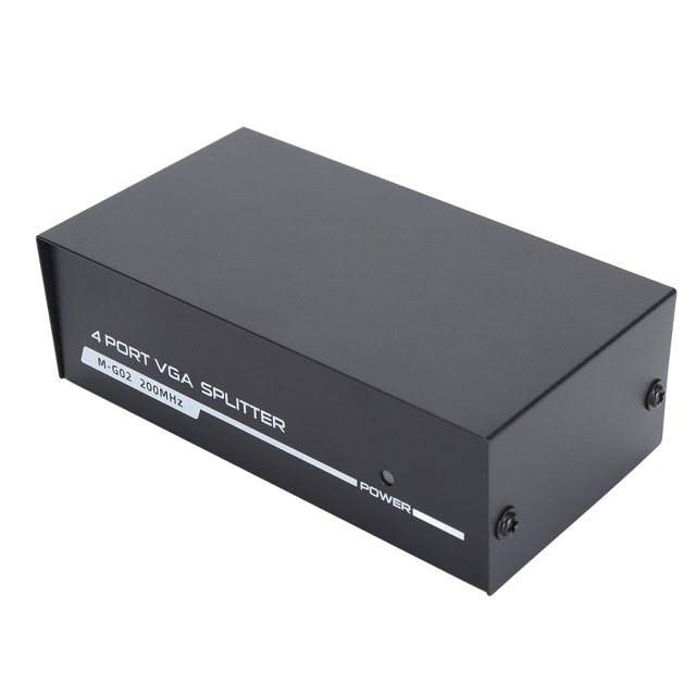VGA Splitter, Simple Setup and Operation 1 in 4 Out VGA Splitter US Plug 100-240V for Monitors