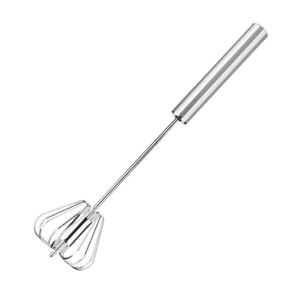 1PCS Stainless Steel Semi-automatic Egg Beater Press Gadget Baking Beater X0C4 Rotary Whisk Egg Creme Household