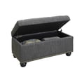 thumbnail image 4 of Convenience Concepts Designs4Comfort Ottomane de Rangement 7th Avenue en Tissu Gris, 4 of 5