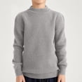 thumbnail image 2 of Posijego 4-18 Years Girls Boys Sweaters Crew Neck Solid Color Long Sleeve Knit Pullover Tops Fall Winter Clothes, 2 of 6