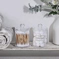 thumbnail image 3 of 2pcs Cotton Swab Organizer Acrylic Cotton Ball Holder Acrylic Cosmetic Storage Box Portable Cosmetic Storage Box with Lid, 3 of 7