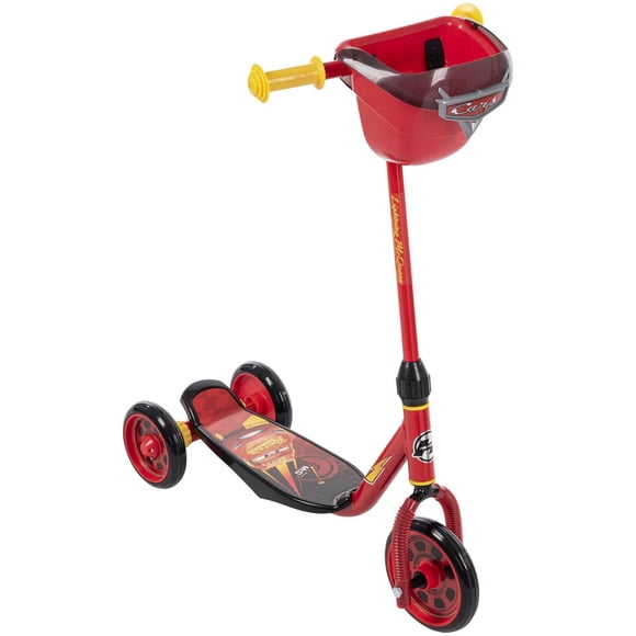 Disney Cars 3-Wheel Preschool Boys’ Scooter, Red, by Huffy
