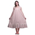thumbnail image 1 of Bimba White3 Dots Coloré Imprimé Coton Chemises de Nuit pour Femmes Robe Sans Manches Vêtement de Nuit Robe Maxi X-Small, 1 of 6