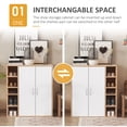 thumbnail image 4 of Armoire de Rangement Autoportante de 35 Pouces Organisateur de Garde-Robe pour Salon Ajustable, 4 of 10